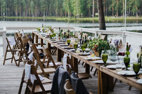 Table set outside