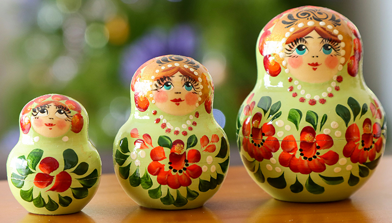Russian inlay dolls